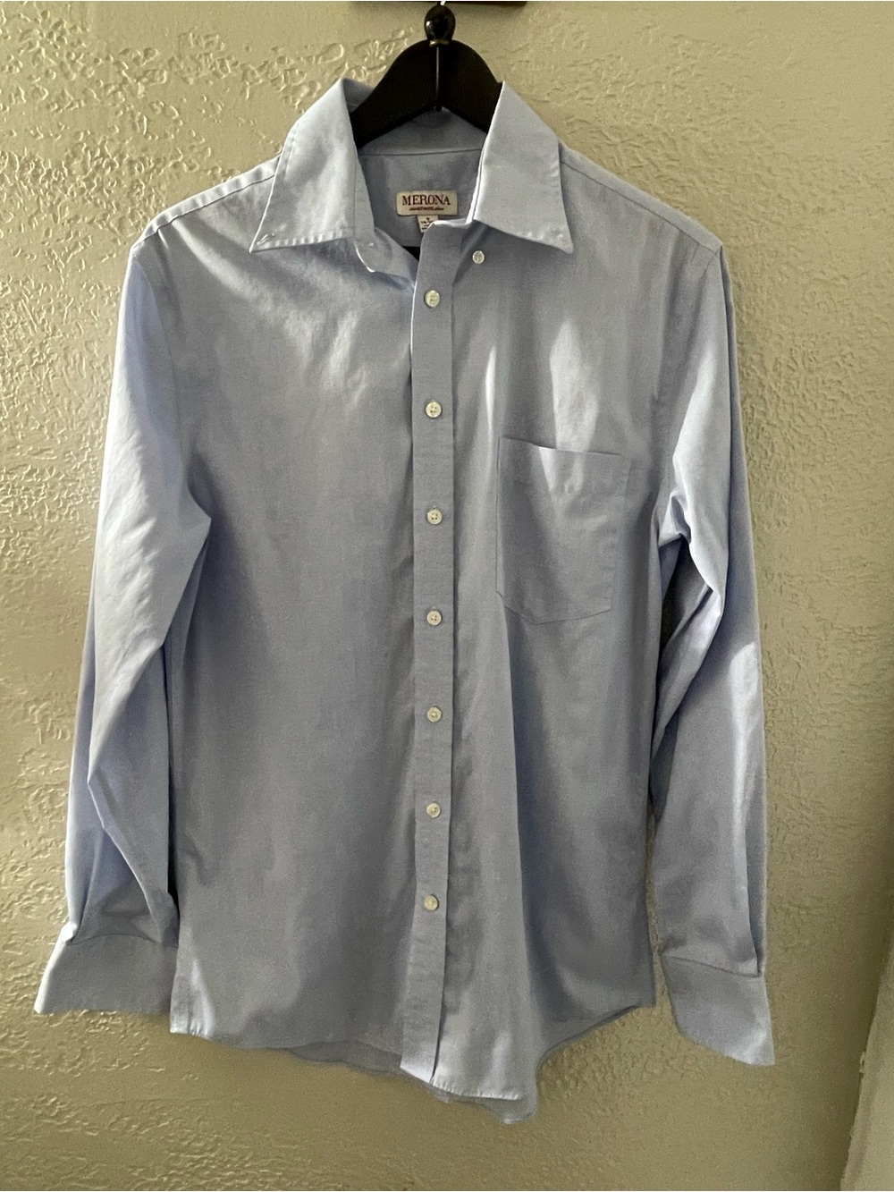 Merona Light Blue Men's Long-Sleeve Dress Shirt Size Small